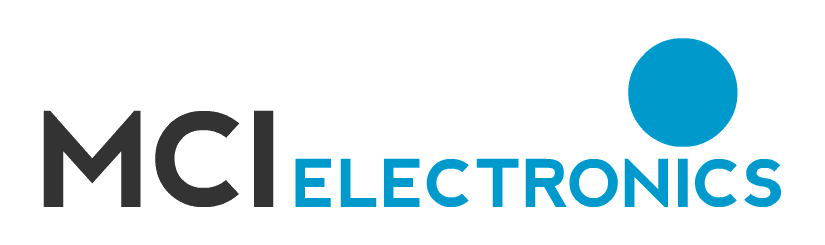 MCI Electronics logo with petri dish animation