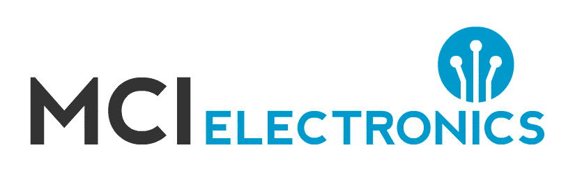 MCI Electronics logo with satellite animation