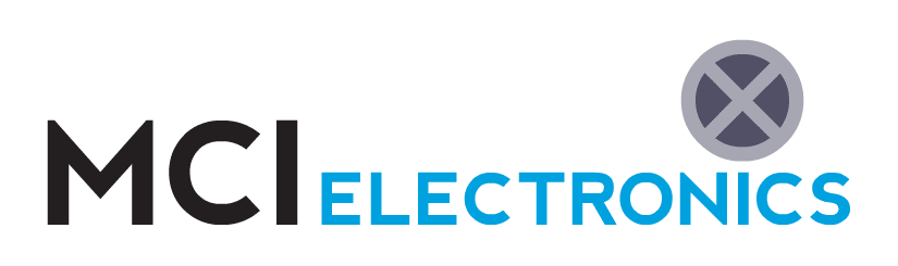 MCI Electronics logo celebrating Sir Patrick Stewart OBE