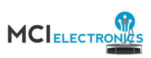 MCI Electronics logo showing animated Stirling Engine