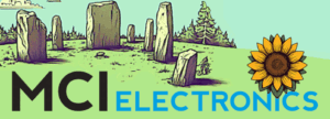 MCI Electronics logo featuring a summer solstice scene.